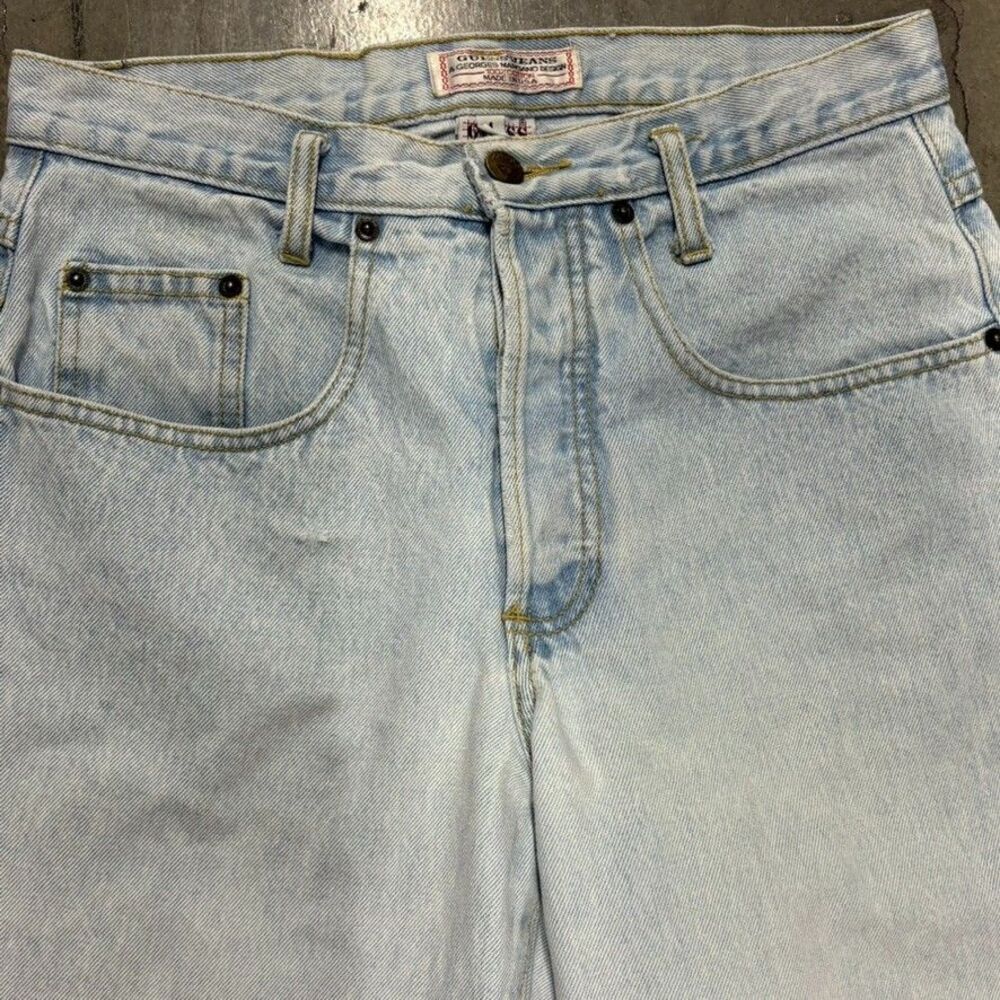 Vintage Guess‎ USA Jeans Size 1 Acid Wash Baggy 90s High Rise Taper Grunge - Picture 9 of 13